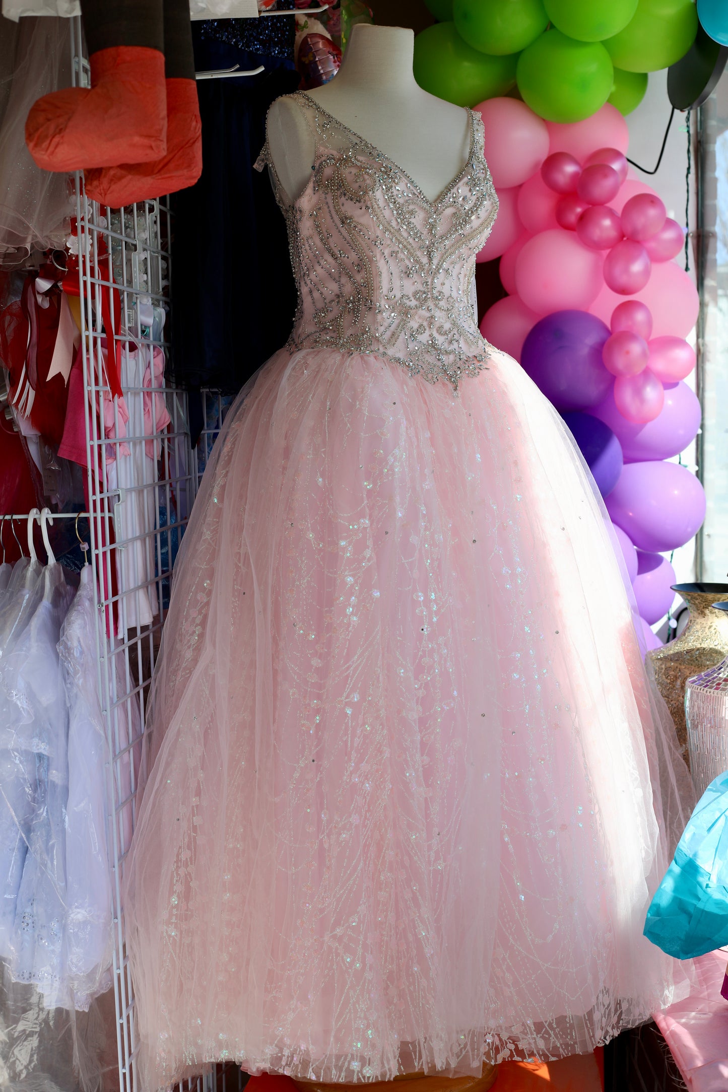 Pink/Rosado Dress - Susanita's Fiestas